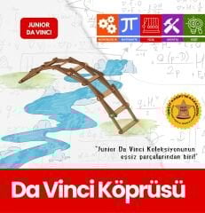 Da Vinci Köprüsü - Junior Da Vinci Ahşap STEM Oyuncak | Montessori Eğitim Seti | Eğitici Maket''