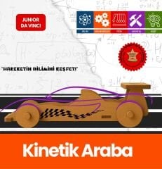 Kinetik Araba – Çocuklar İçin Eğitici Ahşap STEM Oyuncak | Junior Da Vinci Bilim Seti