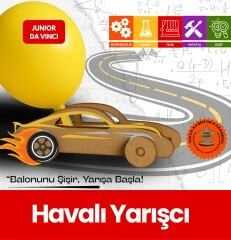 Havalı Yarışçı – Çocuklar İçin Eğitici Ahşap STEM Oyuncak