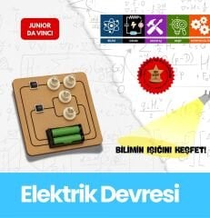 Elektrik Devresi–Çocuklar İçin Eğitici Ahşap STEM Oyuncak,Deney Seti ve Bilim Kiti