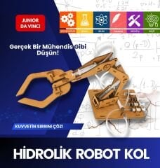 Hidrolik Robot Kol Yapım Seti – STEM Bilim Oyuncağı, Sıvı Basıncıyla Hareket Eden Mekanik Kol