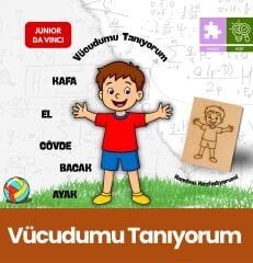 Vücudumu Tanıyorum – Çocuklar Için Eğitici Ahşap Stem Oyuncak, Puzzle, Montessori